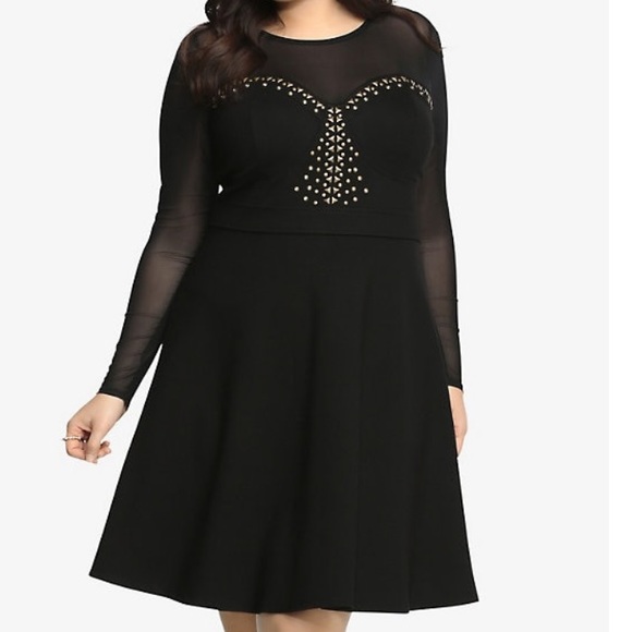 torrid Dresses & Skirts - Mesh Studded Skater Dress
